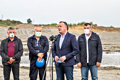 Ministar Antić sa predsednikom Vučićem na otvaranju površinskog kopa Radljevo - Sever u rudarskom basenu 